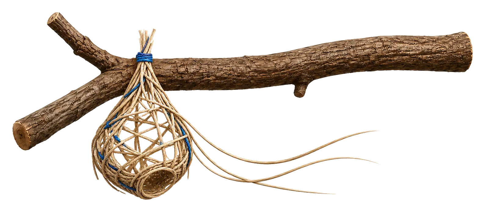 The Investably weaver bird building a half-complete nest